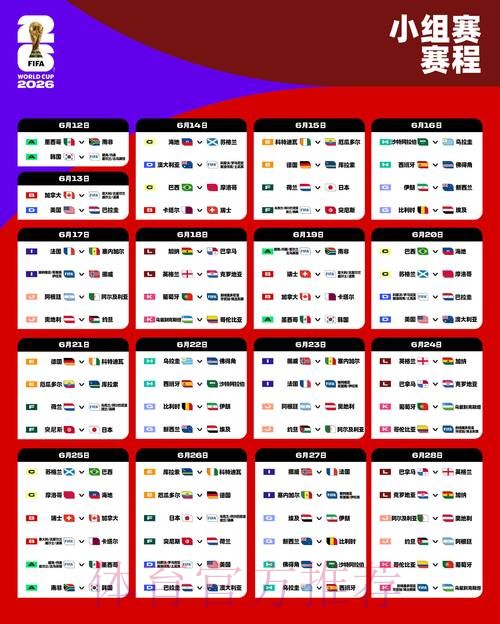 2026世界杯每日赛程详细安排观看指南直播平台